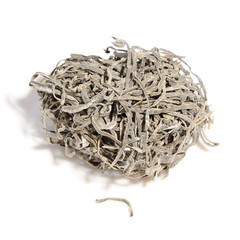 Dried Laminaria (Kelp) Isolated on White Background