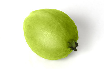 Fresh green guava isolated on white background