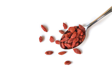 Goji berry on white background - isolated
