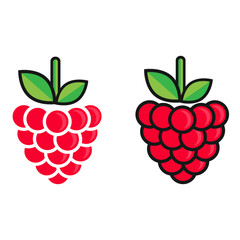 cartoon raspberry set