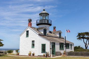 Fototapeta na wymiar Point Pinos Lighthouse. Pacific Grove, Monterey County, California, USA.