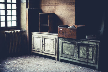 old dirty furniture- objects and places lost in time