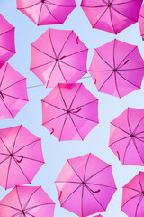 pink umbrellas background 