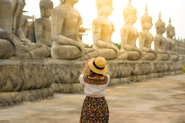 Fototapeta premium Travel at Wat Thung Yai (Buddhism Park) in Nakhon Sri Thammarat, Thailand.