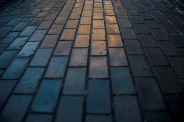 Gray paving slab on the street