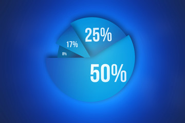 Statistic graph isolated on a background - Business concept