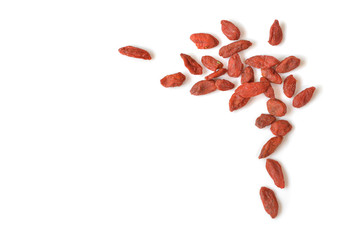 Goji berry on white background - isolated
