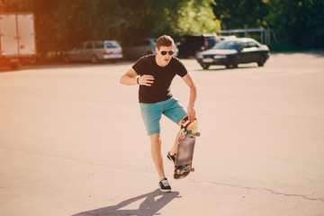 man on a skateboard