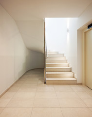Stairs in a modern apartment, empty