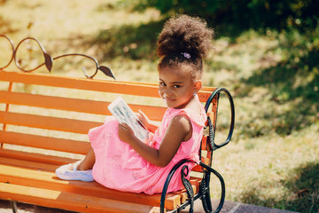 little girl on a walk