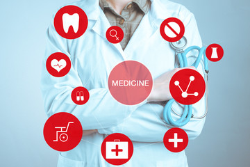 Hands of medical doctor