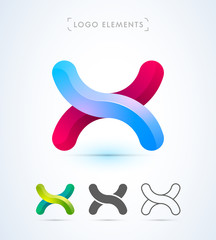 Fototapeta premium Vector abstract letter X logo
