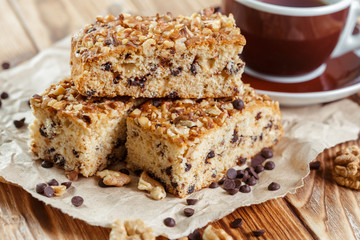 cake on old wooden background