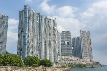 Fototapeta premium luxurious high rise residential building in Hong Kong