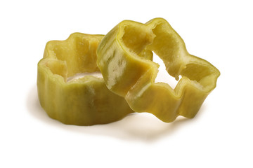 Pickled greek pepperoncinoi friggitello slices, paths