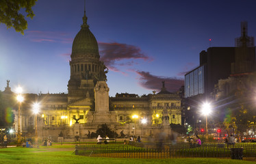 Fototapeta premium Palace of National Congress in evening