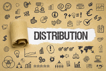 Distribution / Papier mit Symbole