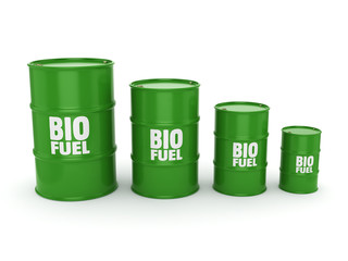 3D rendering barrels of biofuels