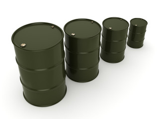 3D rendering khaki barrels