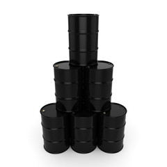 3D rendering black barrels