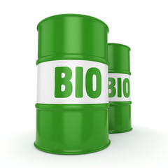 3D rendering barrel of biofuels