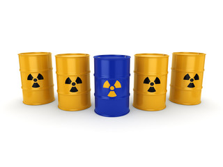 3D rendering radioactive barrels