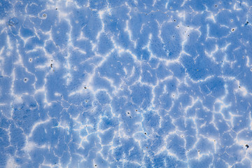 Blue background with cement dust