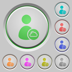 Cloud user account management push buttons