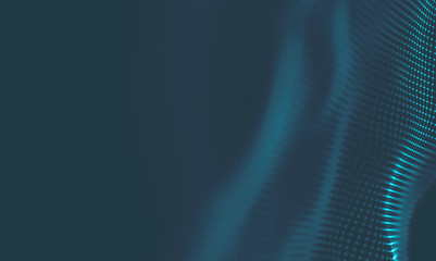 Abstract Blue Geometrical Background . Connection structure. Science background. Futuristic Technology HUD Element . onnecting dots and lines . Big data visualization and Business .