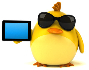 Yellow bird - 3D Illustration