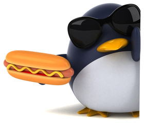 Fun penguin - 3D Illustration