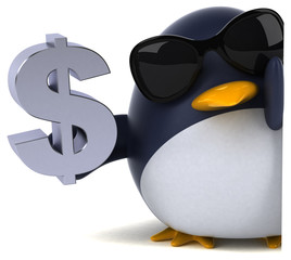 Fun penguin - 3D Illustration