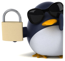 Fun penguin - 3D Illustration