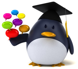 Fun penguin - 3D Illustration