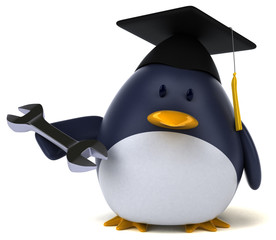 Fun penguin - 3D Illustration