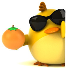 Yellow bird - 3D Illustration