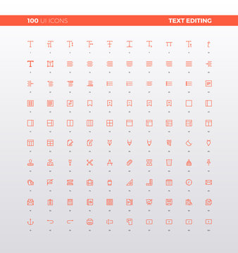 UI UX Text Editing Icons