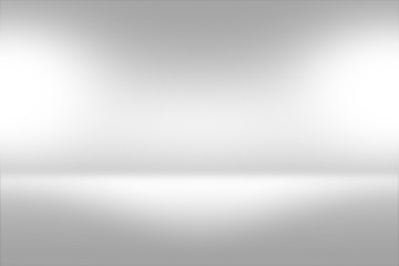 Product Showscase Spotlight Background - Crisp and Clear Infinite Horizon White Floor - Light Scene for Modern Clean Minimalist Design, Widescreen in High Resolution - obrazy, fototapety, plakaty