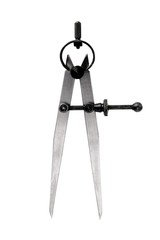 Metallic compass isolated on white background