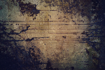 Gloomy Old rusty grunge metal texture background with copy space