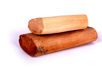 Chandan or sandalwood, sandalwood sticks, perfume, selective focus, powder