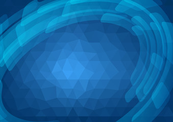 Fototapeta premium Abstract blue polygonal background