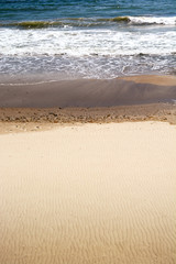 Beautiful beach landscape of the Black Sea.