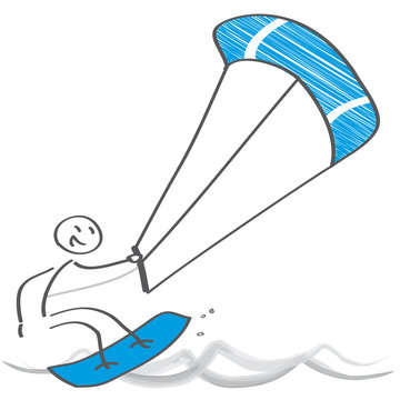 Kitesurfen - Vektor Illustration