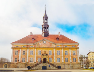 Fototapeta premium Old Narva Town Hall main facade.