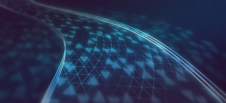 Neo digital road - Matrix technology highway - Cyperspace texture