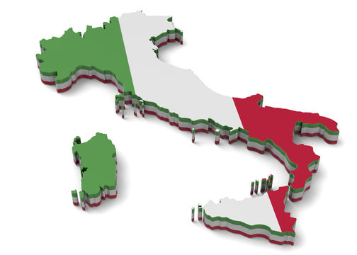 Italy Map - 3D