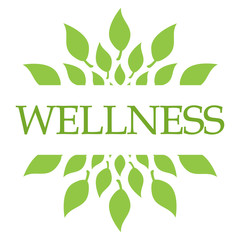 Wellness Leaves Green Circular 