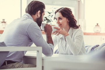 Couple in cafe