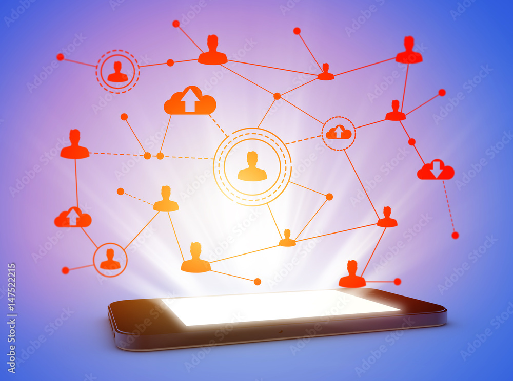 Poster social networking technologies from a smartphone